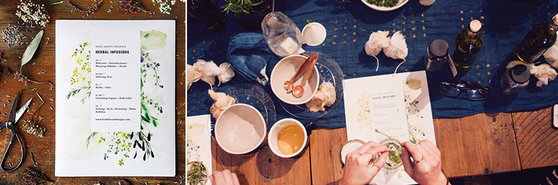Kinfolk Herbal Infusions Workshop Materials by Jolly Edition