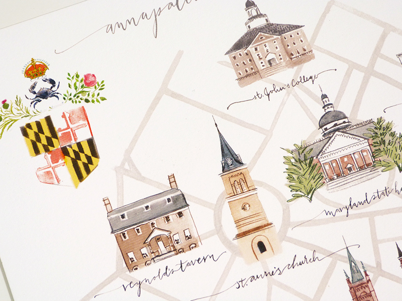 jolly edition annapolis maryland map illustrated by Laura Shema