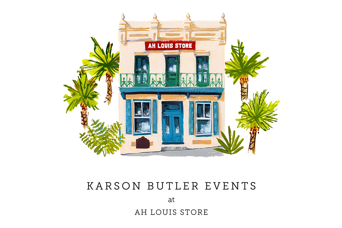 Karson Butler at AH Louis Store logo