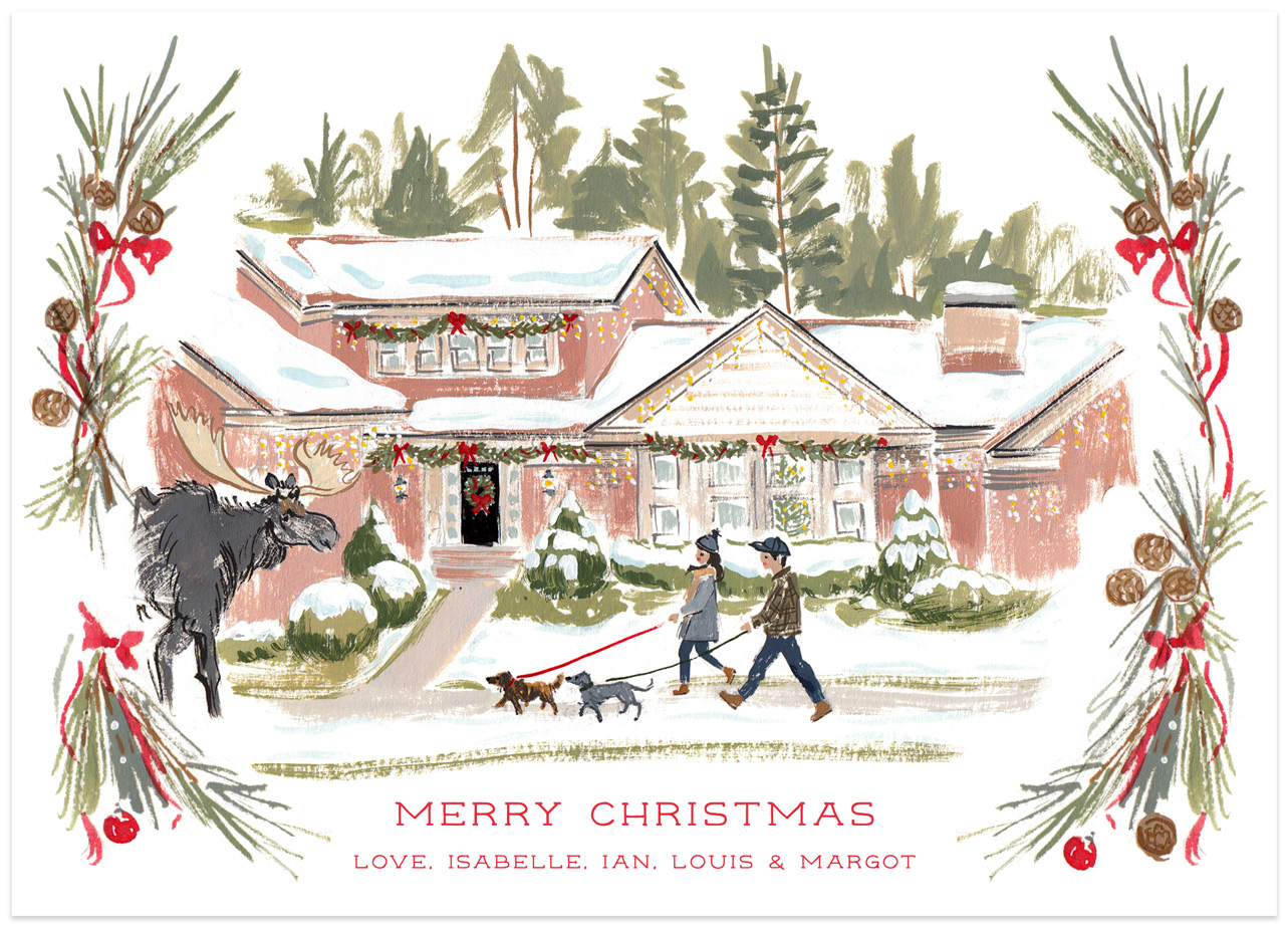 jolly edition custom holiday card illustration